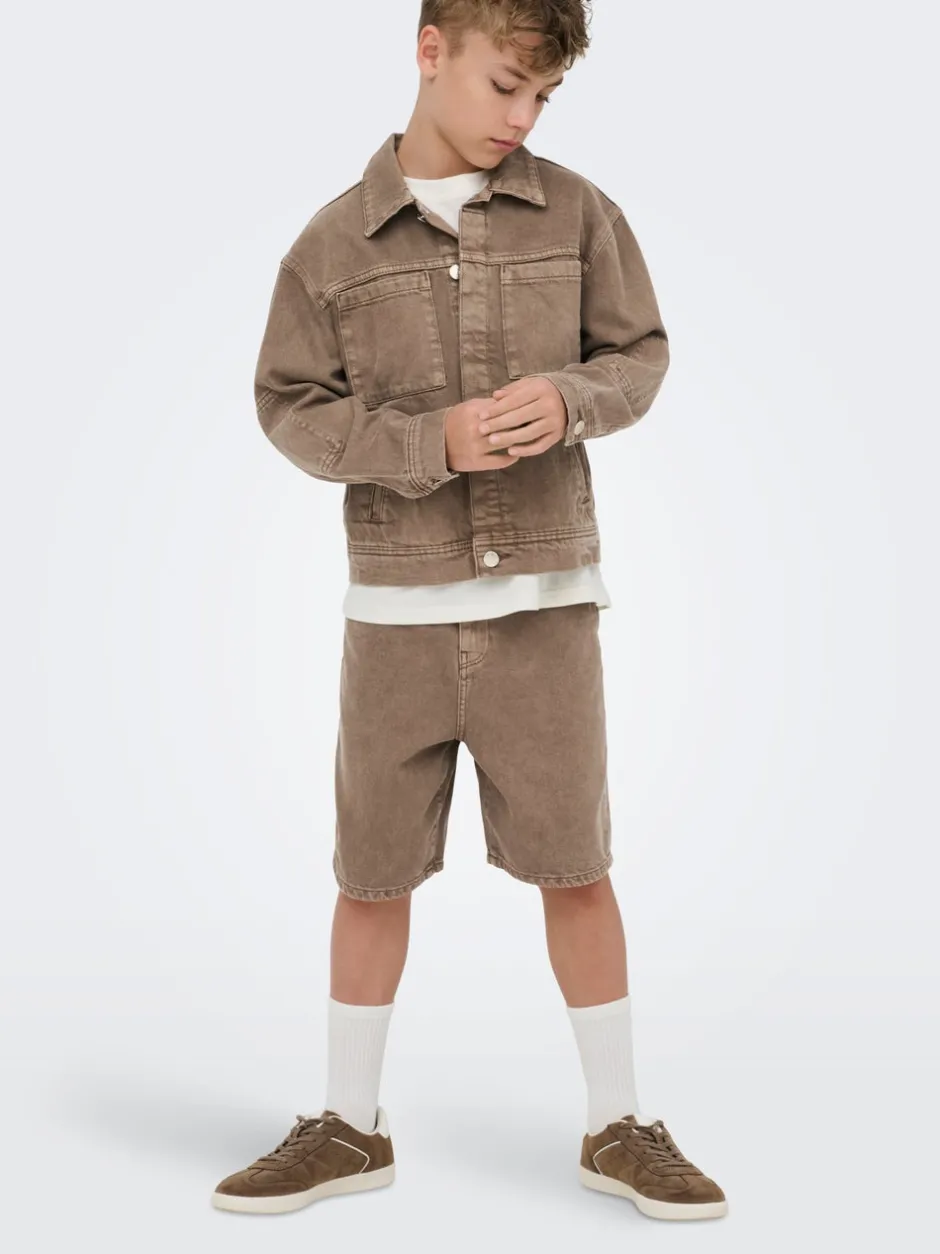 Clearance OSJFADE Mellemhøj talje Loose fit Shorts Børn Tøj·Shorts