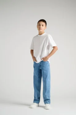 Clearance OSJFADE Mid rise Loose fit Jeans Børn Tøj·Denim|Tøj·Jeans