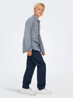 OSJLINUS Tapered fit Hør Bukser Børn Tøj·Bukser