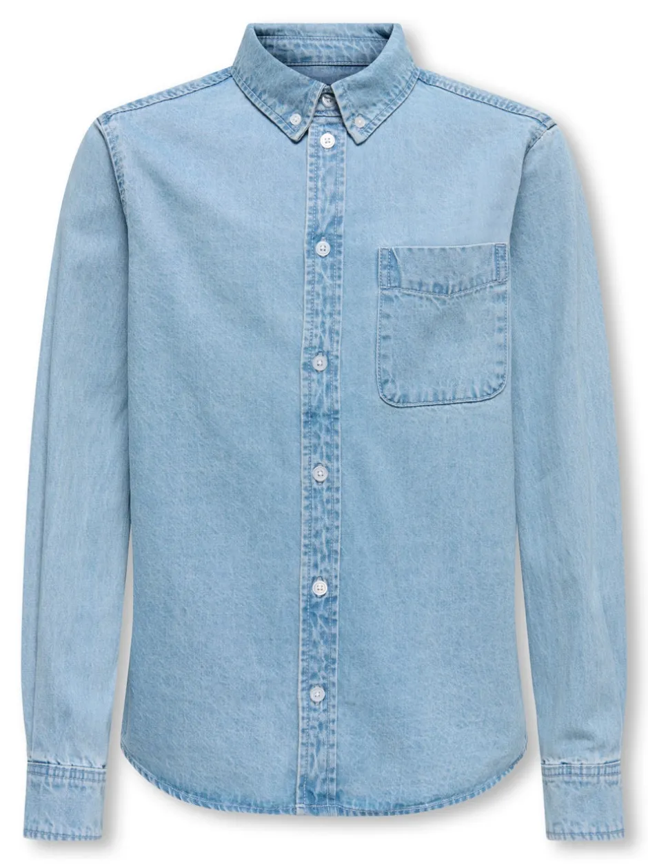 Discount OSJORSON Denim-skjorte Børn Tøj·Skjorter