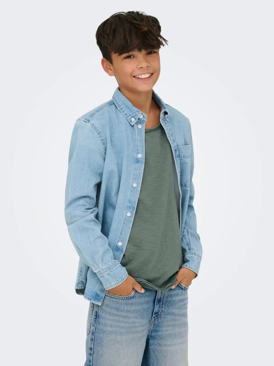 Discount OSJORSON Denim-skjorte Børn Tøj·Skjorter