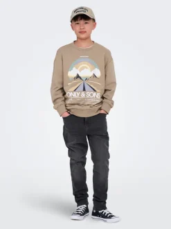 Sale OSJYOKE Mid rise Tapered fit Jeans Børn Tøj·Denim|Tøj·Jeans
