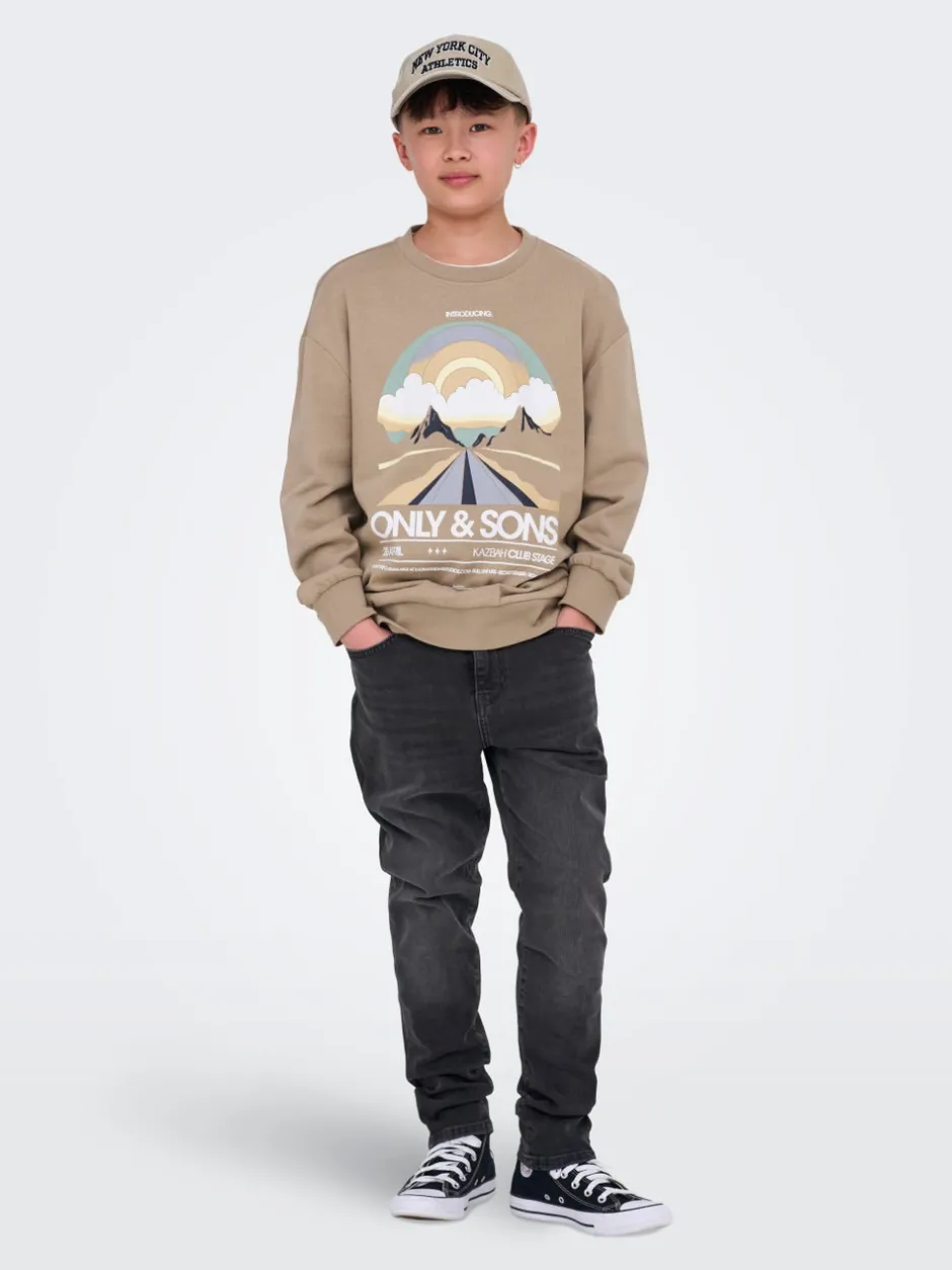 Sale OSJYOKE Mid rise Tapered fit Jeans Børn Tøj·Denim|Tøj·Jeans