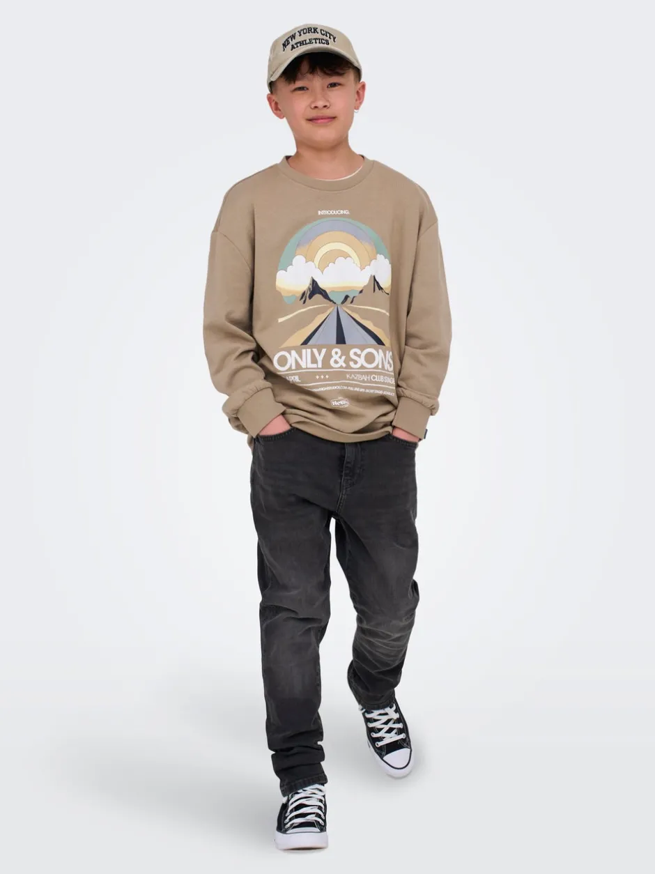 Sale OSJYOKE Mid rise Tapered fit Jeans Børn Tøj·Denim|Tøj·Jeans