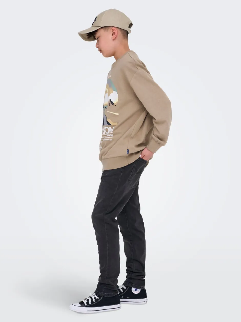 Sale OSJYOKE Mid rise Tapered fit Jeans Børn Tøj·Denim|Tøj·Jeans